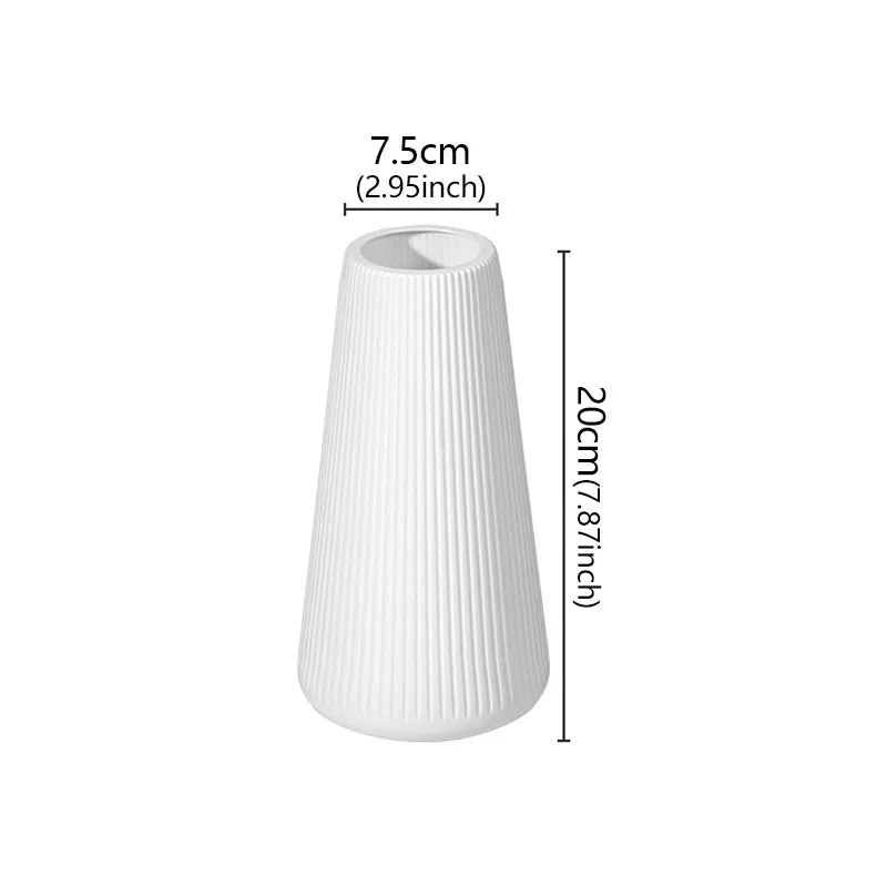 Elegant Nordic Flower Vase Durable Plastic Vase Ornaments, Flower Arrangement, Home Living Room Decoration, Flower Creative Art Quick Pick Grocers
